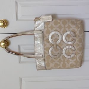 Coach Audrey Signature Logo Shoulder Tote - 17035